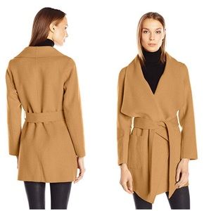 Nanette Lepore L Double Faced Wool Blend Wrap Coat